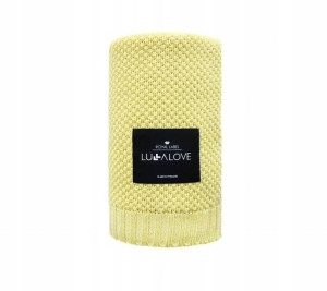 Bambusowy Kocyk Makaronik 80x100 Cytryna Lullalove