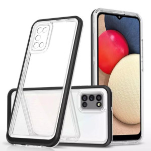 Clear 3in1 etui do Samsung Galaxy A03s (166) żelowy z ramką czarny