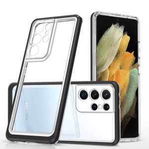 Clear 3in1 etui do Samsung Galaxy S21 Ultra 5G żelowy z ramką czarny