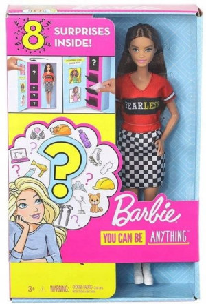BARBIE Lalka Kariera 8 Niespodzianek Ubranka GFX84