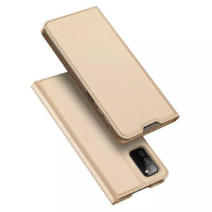 Dux Ducis Skin Pro kabura etui z klapką Samsung Galaxy A03s złoty