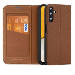 Dux Ducis Skin X2 etui Samsung Galaxy A14 5G z klapką portfel brąz