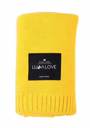 Bambusowy Koc Mustard 80x100 Musztardowy Lullalove