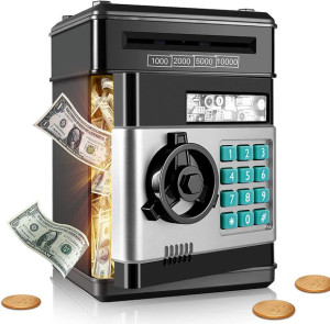 Sejf Skarbonka Na Monety Banknoty Bankomat + Pin