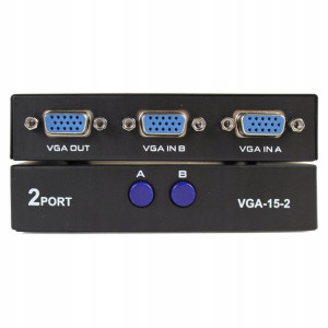Switch Przełącznik VGA 2 x 1 Monitory FullHD