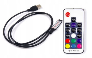 Sterownik radiowy RF-RGB-17-5V USB do taśm LED RGB