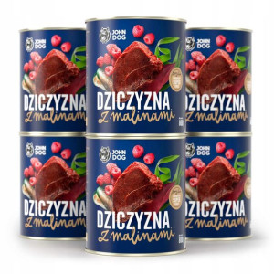 John Dog Berry Line Dziczyzna z Malinami 6x800gr