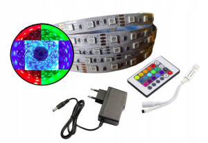Taśma Led Rgb 12v Podswietlenie Tv Pilot 2m Ip20