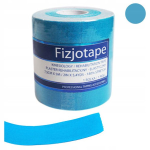 Niebieskie Plastry Fizjotape 7,5cmx5m Sportowe