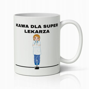 Kubek Biały Prezent Dla Super Lekarza Do Pracy
