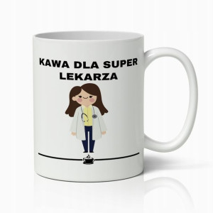 Kubek Biały Prezent Dla Super Lekarza Do Pracy