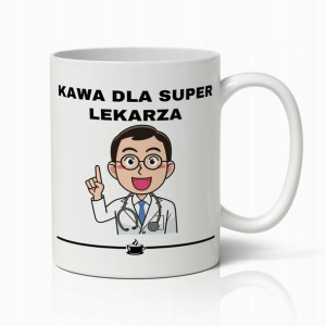 Kubek Biały Prezent Dla Super Lekarza Do Pracy