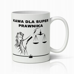 Kubek Biały Prezent Dla Super Prawnika Do Pracy