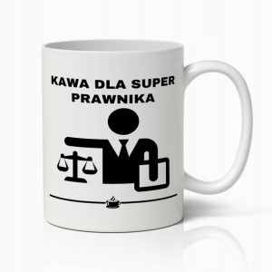 Kubek Biały Prezent Dla Super Prawnika Do Pracy