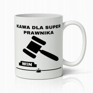 Kubek Biały Prezent Dla Super Prawnika Do Pracy