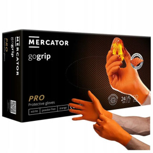 Rękawice Nitrylowe Grube XXL ORANGE BARDZO MOCNE