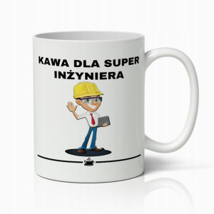 Kubek Biały Prezent Dla Super Inżyniera Do Pracy