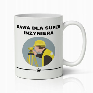 Kubek Biały Prezent Dla Super Inżyniera Do Pracy