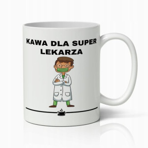 Kubek Biały Prezent Dla Super Lekarza Do Pracy