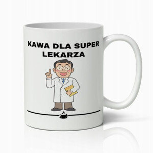 Kubek Biały Prezent Dla Super Lekarza Do Pracy