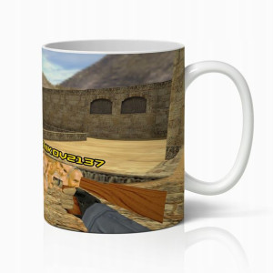 Kubek Biały PAPIEŻ CS GO śmieszny prezent JP II 1