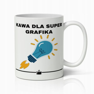 Kubek Biały Prezent Dla Super Grafika Do Pracy