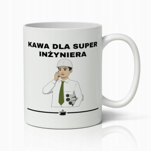 Kubek Biały Prezent Dla Super Inżyniera Do Pracy
