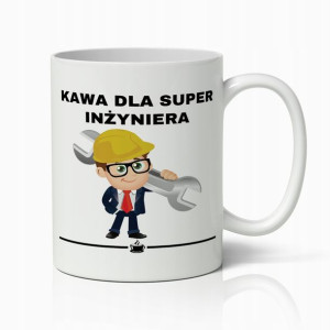 Kubek Biały Prezent Dla Super Inżyniera Do Pracy