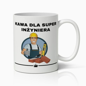 Kubek Biały Prezent Dla Super Inżyniera Do Pracy