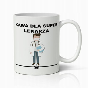 Kubek Biały Prezent Dla Super Lekarza Do Pracy