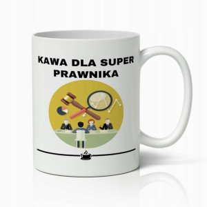 Kubek Biały Prezent Dla Super Prawnika Do Pracy