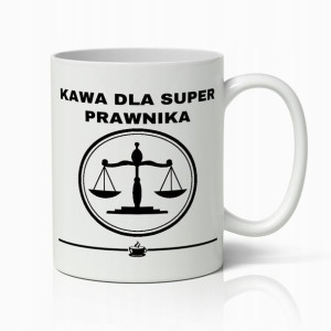 Kubek Biały Prezent Dla Super Prawnika Do Pracy