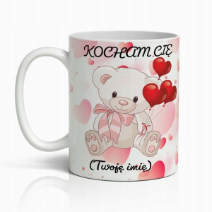 Kubek Prezent Na Walentynki Personalizowany Miś 1