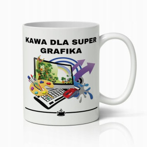 Kubek Biały Prezent Dla Super Grafika Do Pracy