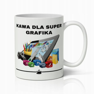 Kubek Biały Prezent Dla Super Grafika Do Pracy