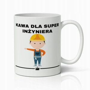 Kubek Biały Prezent Dla Super Inżyniera Do Pracy