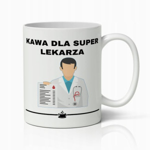 Kubek Biały Prezent Dla Super Lekarza Do Pracy
