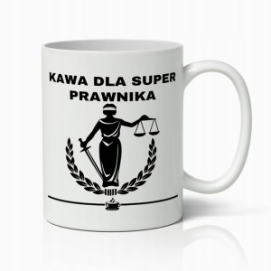 Kubek Biały Prezent Dla Super Prawnika Do Pracy