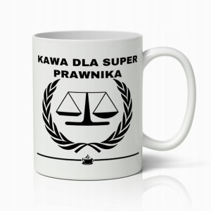 Kubek Biały Prezent Dla Super Prawnika Do Pracy