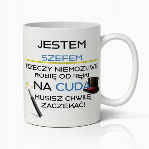 Kubek Biały Śmieszny Prezent Dla Szefa Do Pracy