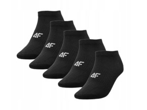 Czarne Skarpety Damskie Stopki Socf053 4f 5-pak