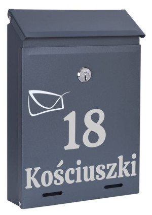 Skrzynka Pocztowa Na Listy Gazety Napis Nr Domu Ul