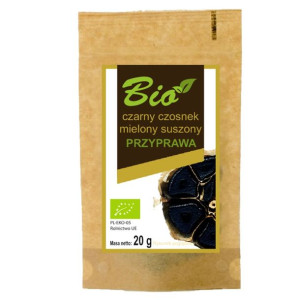 Suszony czarny czosnek, mielony Przetwory z natury BIO 20g