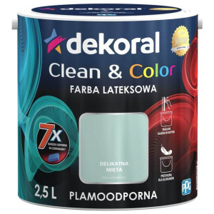 Farba Clean&Color Delikatna Mięta 2,5L Dekoral