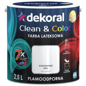 Farba Clean&Color Koronkowa Biel 2,5L Dekoral