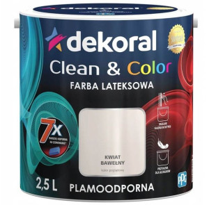 Farba Clean&Color Kwiat Bawełny 2,5L Dekoral