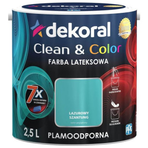 Farba Clean&Color Lazurowy Szantung 2,5L Dekoral