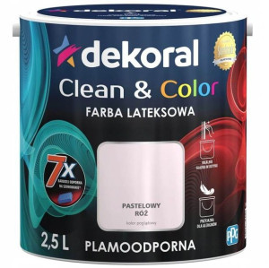 Farba Clean&Color Pastelowy Róż 2,5L Dekoral