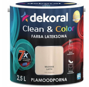 Farba Clean&Color Włoskie Latte 2,5L Dekoral