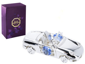 Auto- srebrne products with Swarovski Crystals (niebieski)